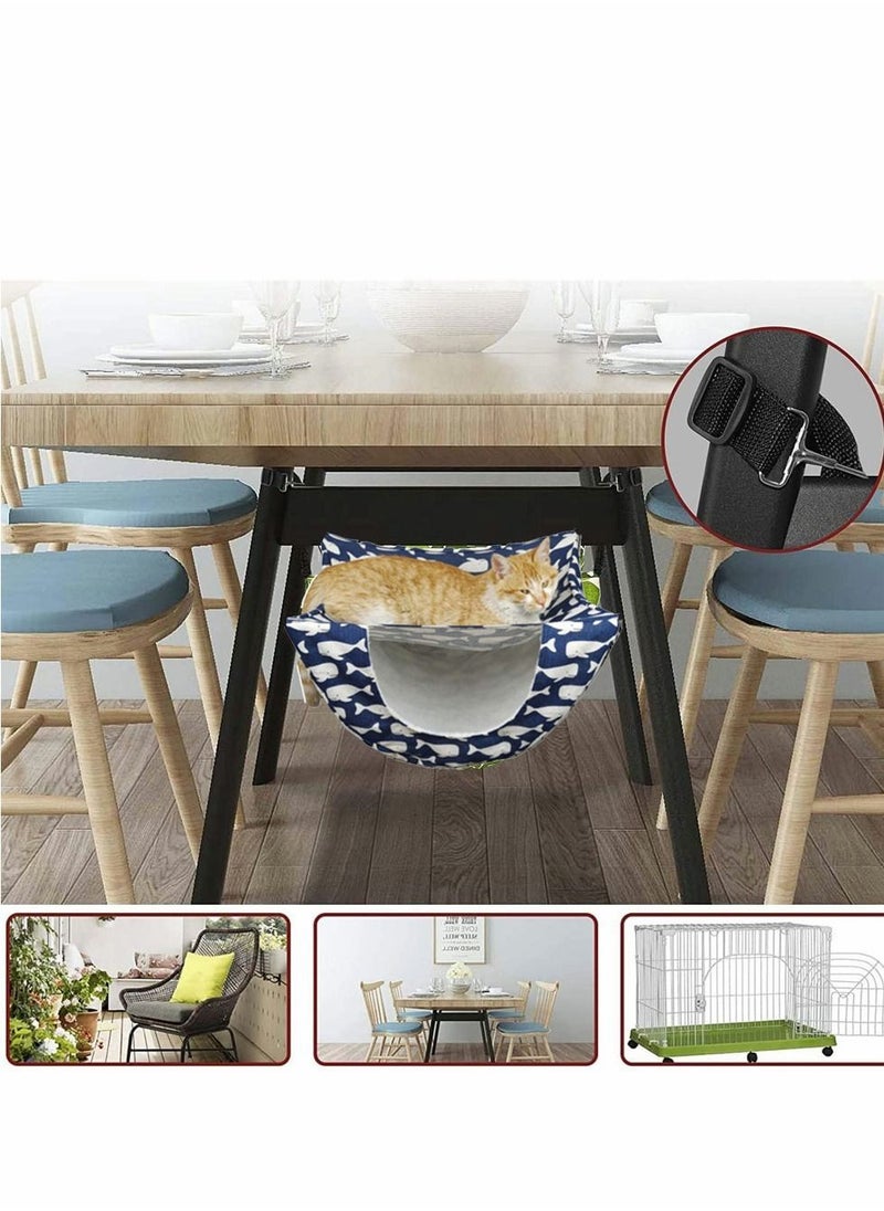 Y&D Cat Cage Hammock Double Layer Hanging Adjustable Soft Pet Bed Suit for Puppy Kitten Rabbit Ferret or Small 2 Level Indoor Bag Spring/Summer/Fall/Winter  - Image 4