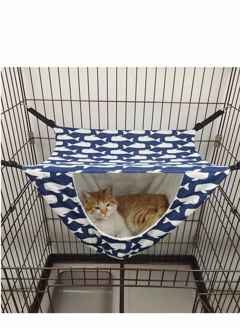 Y&D Cat Cage Hammock Double Layer Hanging Adjustable Soft Pet Bed Suit for Puppy Kitten Rabbit Ferret or Small 2 Level Indoor Bag Spring/Summer/Fall/Winter  - Image 2