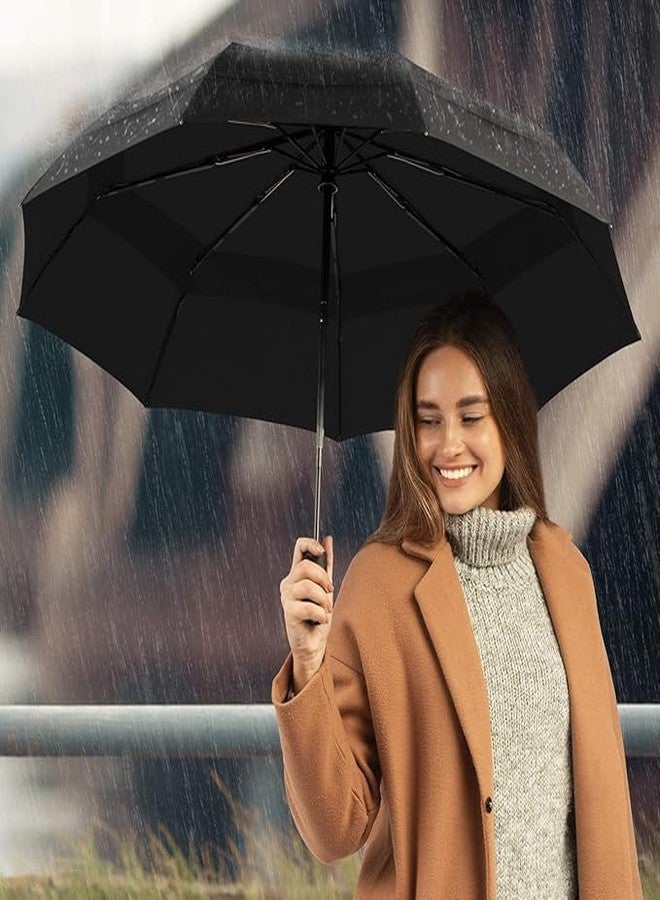 Chavda Umbrella for Women, Umbrella for Men - Automatic 3 Fold Windproof with Travel Cover with Auto Open and Close (Black) - Image 4