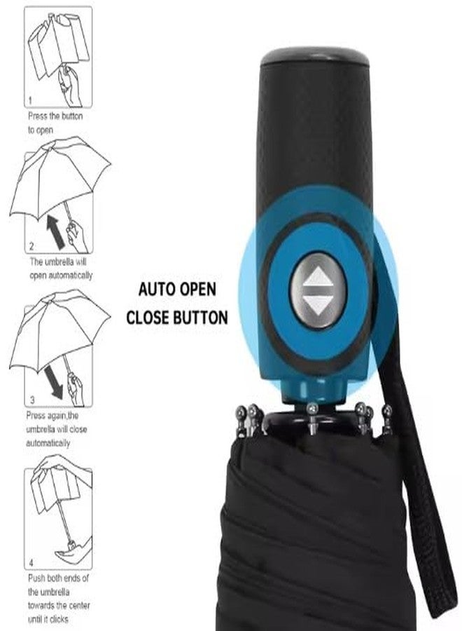Chavda Umbrella for Women, Umbrella for Men - Automatic 3 Fold Windproof with Travel Cover with Auto Open and Close (Black) - Image 3
