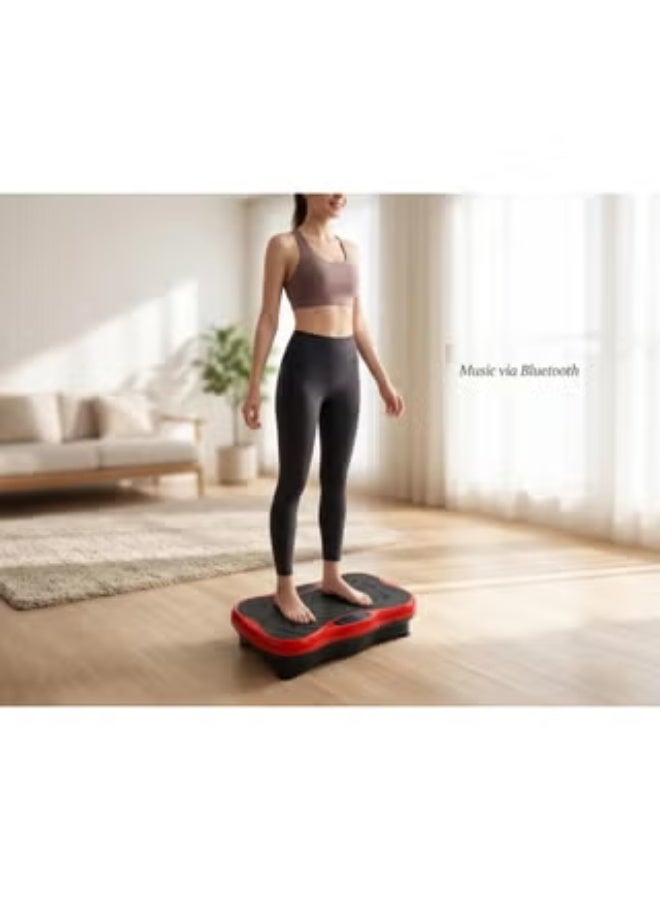 ICON Vibration Exercise Platform – Full Body Vibration Machine with Resistance Bands & Remote Control – Multiple Speed Levels – Home Fitness Equipment - RED - Image 3