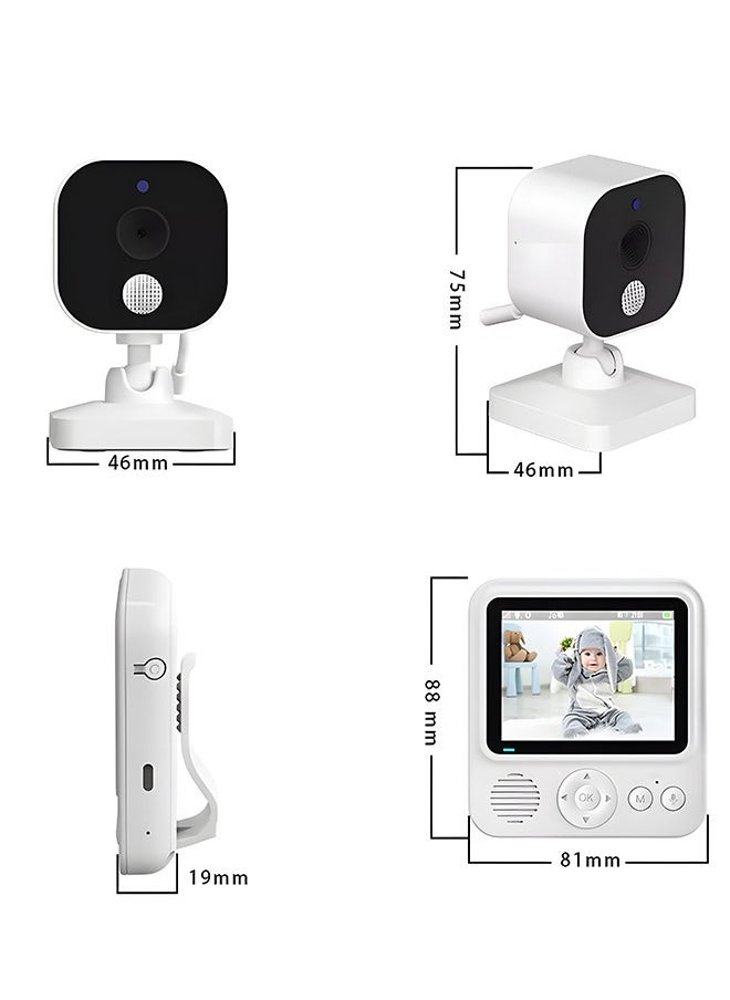 Occuwzz 2.8 inch HD babysitting wireless camera with night temperature use baby monitor night vision infrared  - Image 2