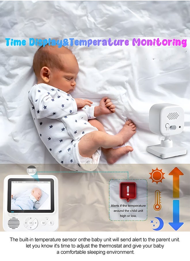 Occuwzz 2.8 inch HD babysitting wireless camera with night temperature use baby monitor night vision infrared  - Image 3