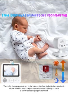 Occuwzz 2.8 inch HD babysitting wireless camera with night temperature use baby monitor night vision infrared  - Image 3