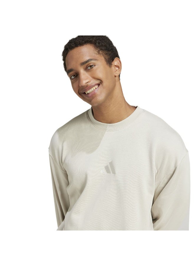 Adidas Adidas M A Szn Ft Crw M Beige Not Sports Specific Sweatshirts For Men - Image 5