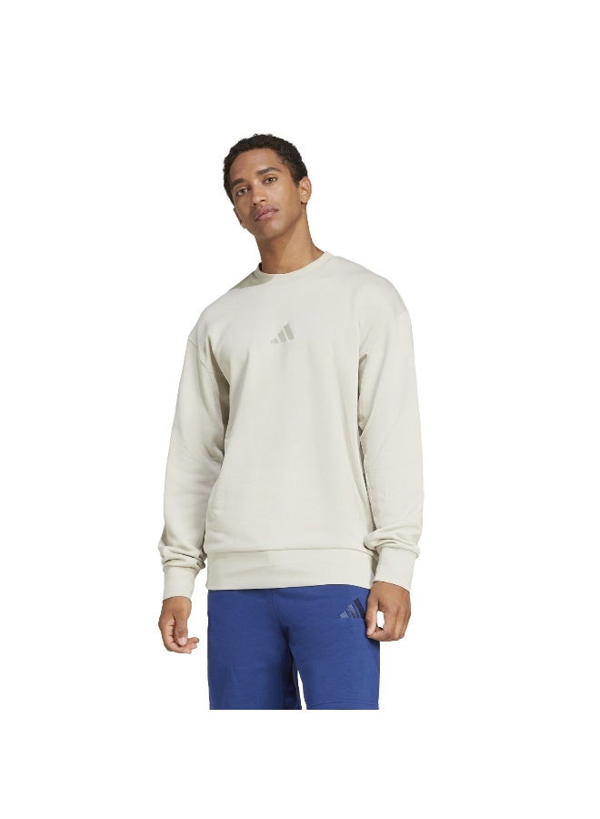 Adidas Adidas M A Szn Ft Crw M Beige Not Sports Specific Sweatshirts For Men - Image 2