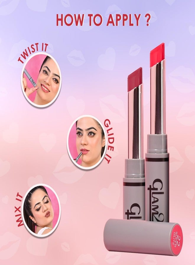 Glam 21 Glam21 Long Lasting Non-Transfer Lipstick|Creamy Matte Formula | Smudge-Free | HD-Colored lips - 2gm|Give Me Red-03 - Image 5