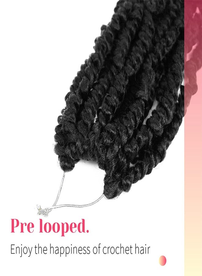 بوهوبابي شعر كروشيه BOHOBABE مسبق التضفير بتصميم Passion Twist بطول 16 بوصة، 8 عبوات من شعر التضفير بتصميم Passion Twist ناعم (رقم 2، أسود داكن) - Image 4