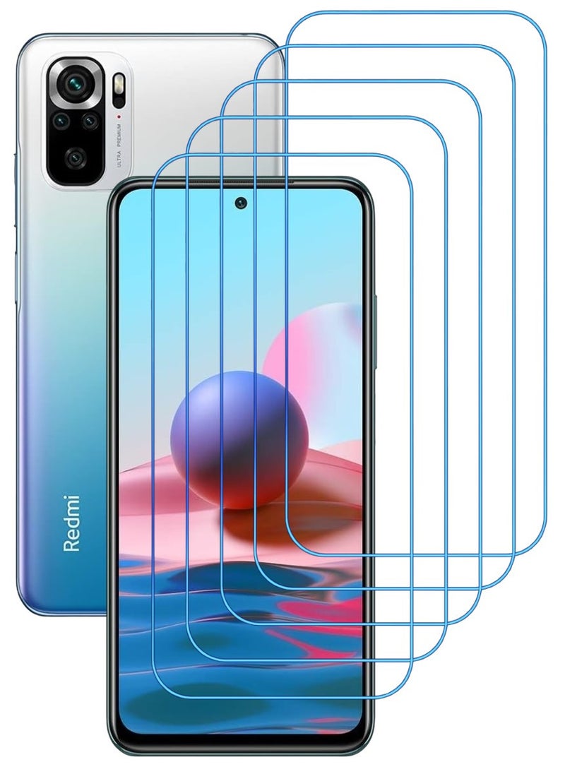 ACLIX 5 Pieces Antistatic ESD Dustproof Premium Quality High Definition Clear Tempered Glass Screen Protector Designed For Xiaomi Redmi Note 10 - Image 1
