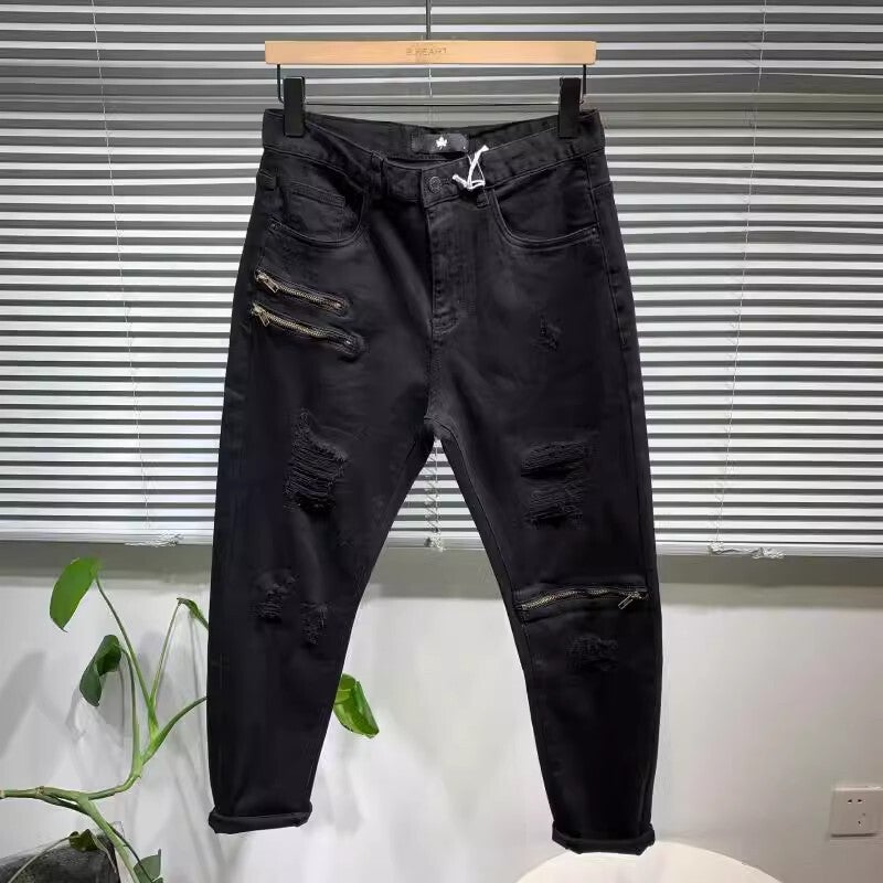 Unisex Classic Denim Jeans Loose Fit Daily Outdoor Wear - Image 1