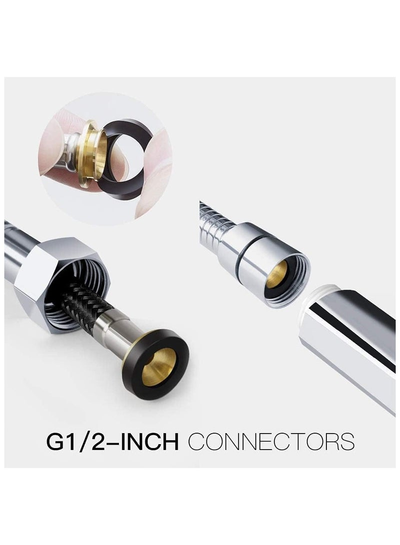 انفلكس رأس دش مع مجموعة خرطوم مع 6 إعدادات لوضع الرش، كروم - 1.5 متر - Image 5