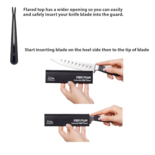 Ergo Chef 5pc Universal Knife Edge Guard Set (Black) Multi-sized / Chef knife, Santoku, Bread, Utility and Paring knives - Image 3