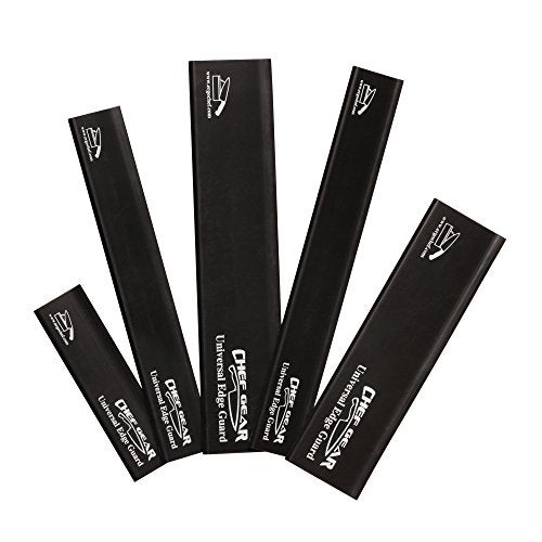 Ergo Chef 5pc Universal Knife Edge Guard Set (Black) Multi-sized / Chef knife, Santoku, Bread, Utility and Paring knives - Image 1