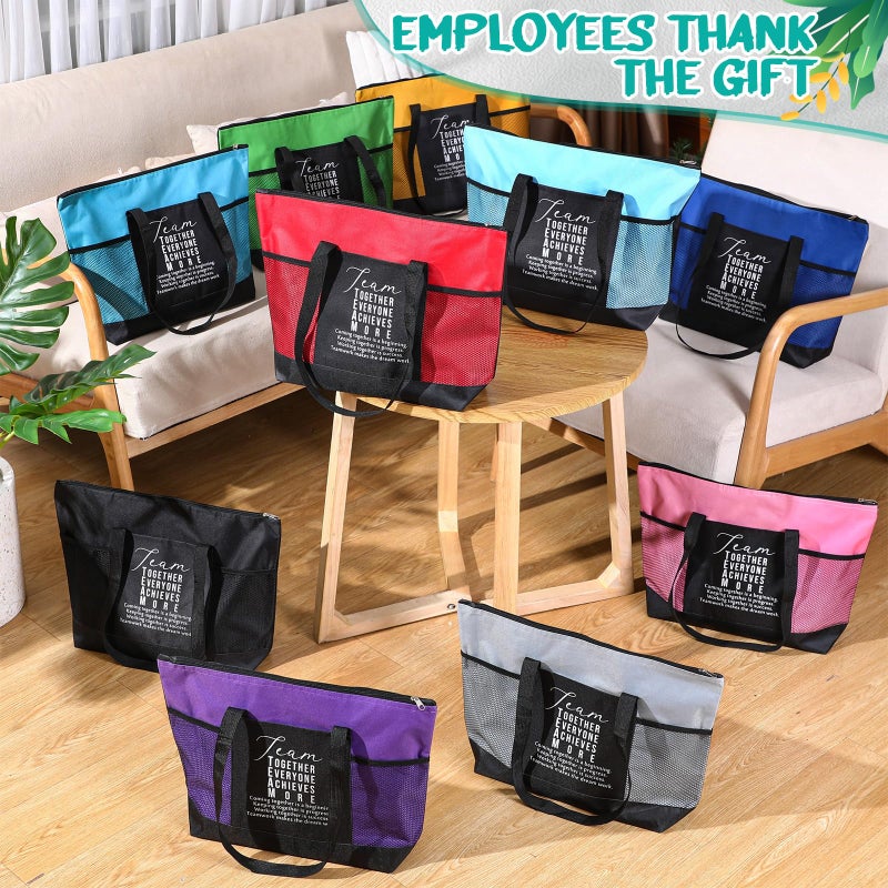 Locmeo 20 Pcs Team Appreciation Gifts Bulk Colorful Tote Bags for Employees Coworker Staff Nurses Social Worker Caregiver - Image 2