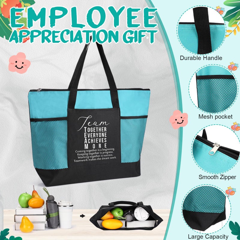 Locmeo 20 Pcs Team Appreciation Gifts Bulk Colorful Tote Bags for Employees Coworker Staff Nurses Social Worker Caregiver - Image 4