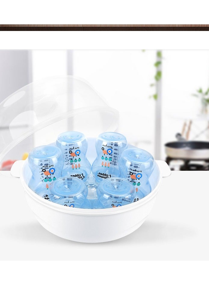 Baby Bottle Steriliser Box, High Temperature Steam Sterilization for Bottles, Teats, Breast Pump Accessories, Microwave Disinfection Box, 99.99% Sterilization in 2 Minutes