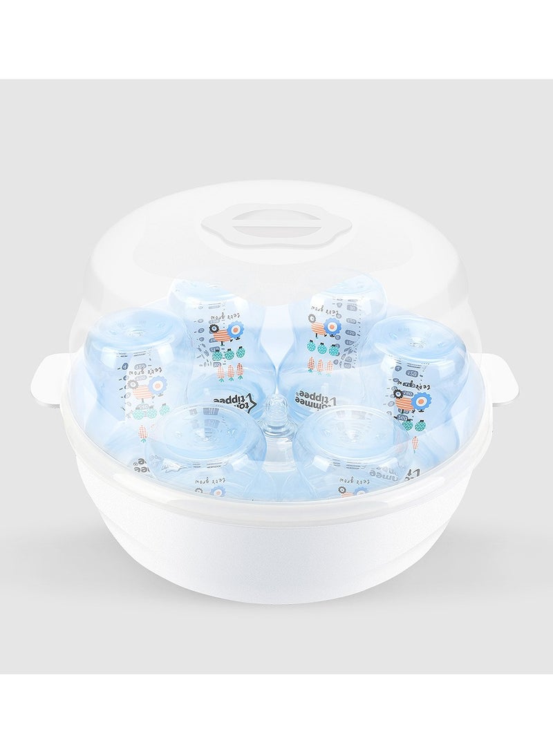 Baby Bottle Steriliser Box, High Temperature Steam Sterilization for Bottles, Teats, Breast Pump Accessories, Microwave Disinfection Box, 99.99% Sterilization in 2 Minutes