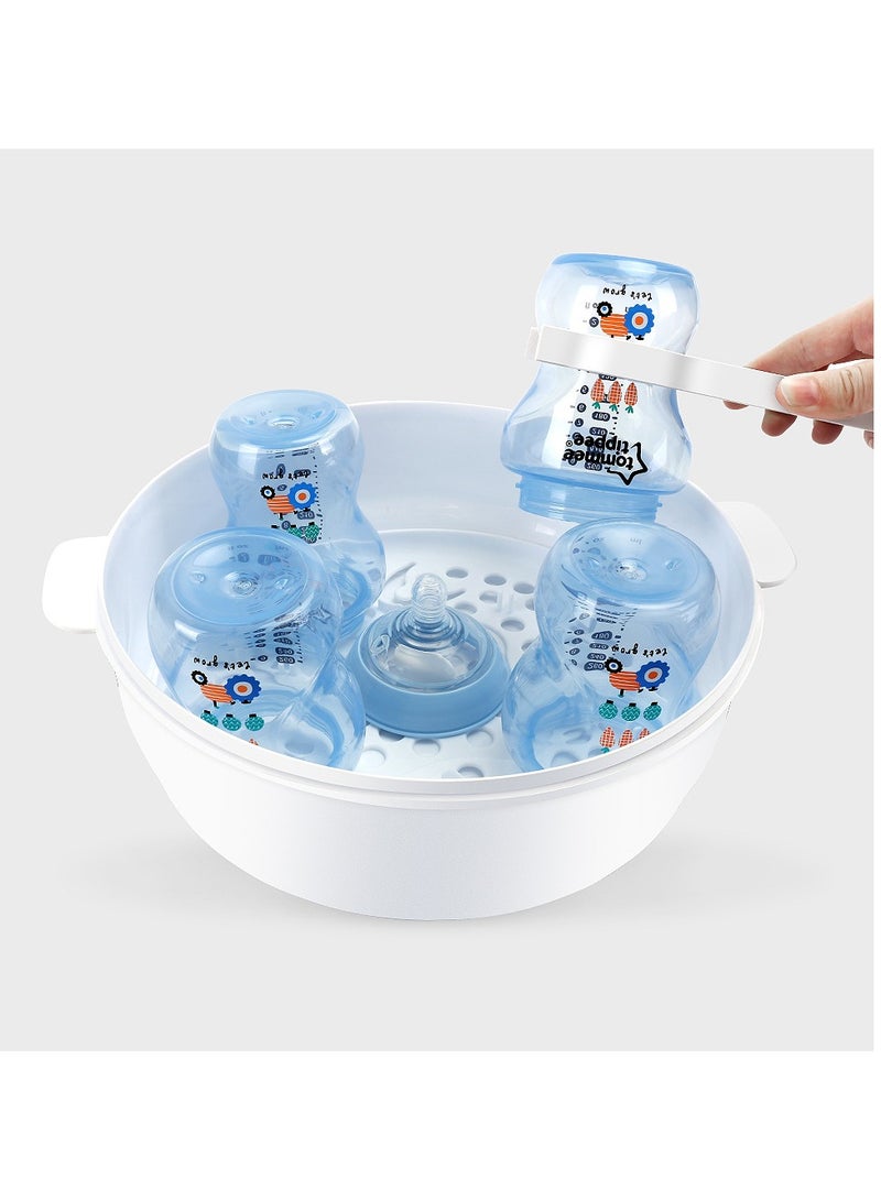 Baby Bottle Steriliser Box, High Temperature Steam Sterilization for Bottles, Teats, Breast Pump Accessories, Microwave Disinfection Box, 99.99% Sterilization in 2 Minutes