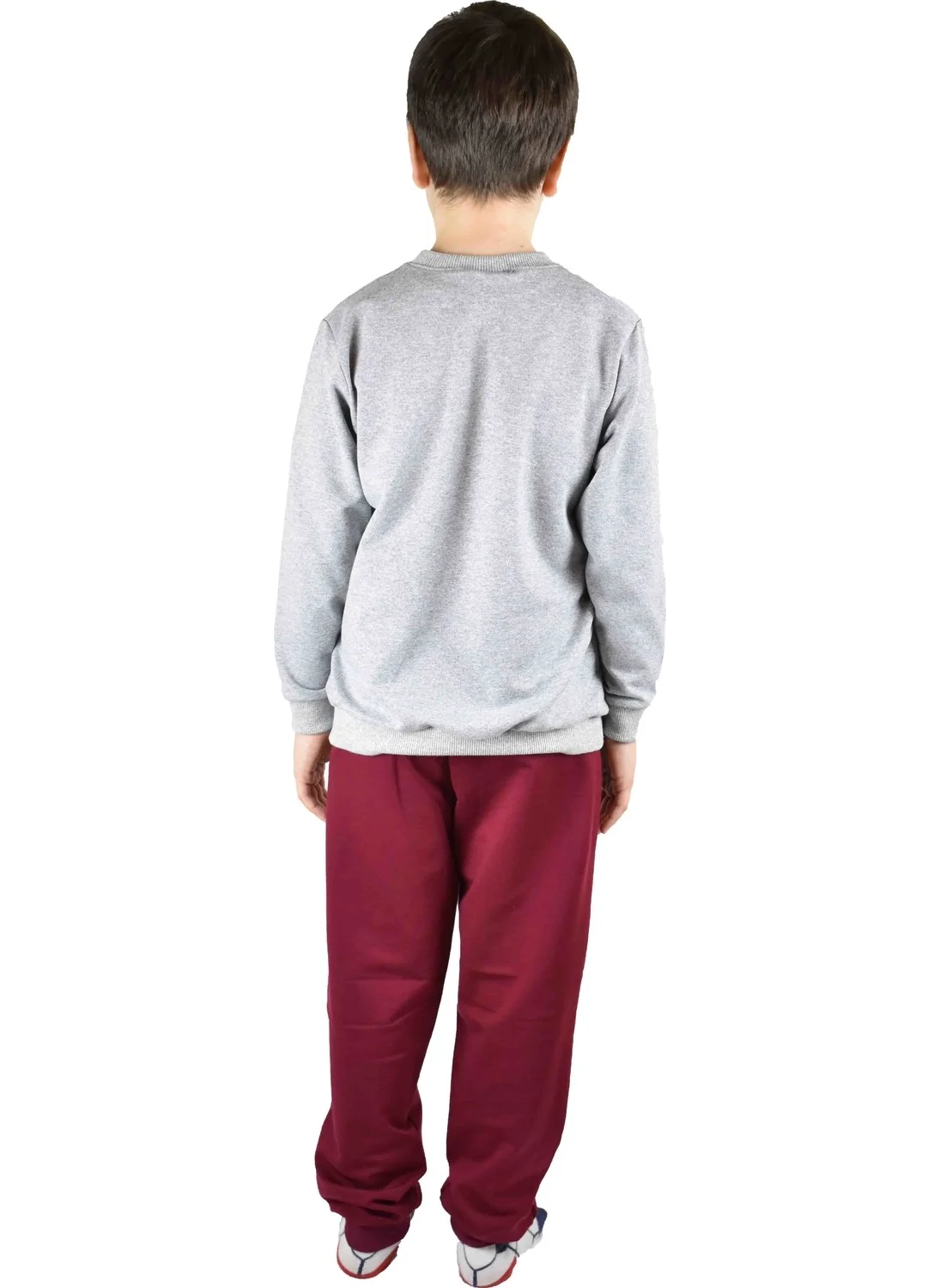 Bluence Men's Waiter Printed Gray Cotton Tracksuit Set