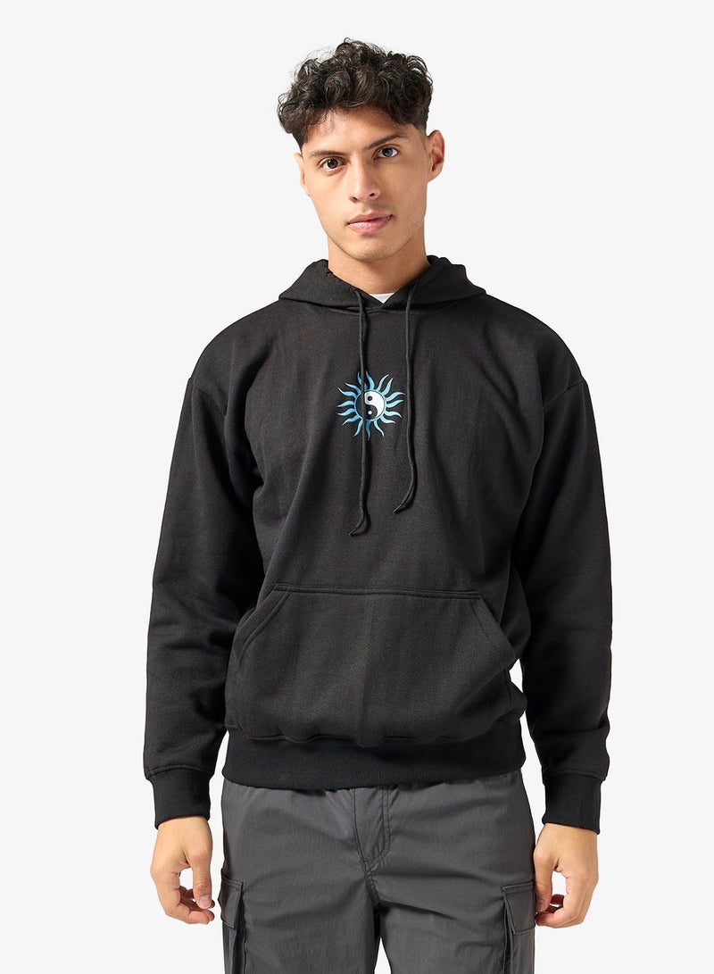 Seventy Five Basics Graphic Print Hoodie - Image 1