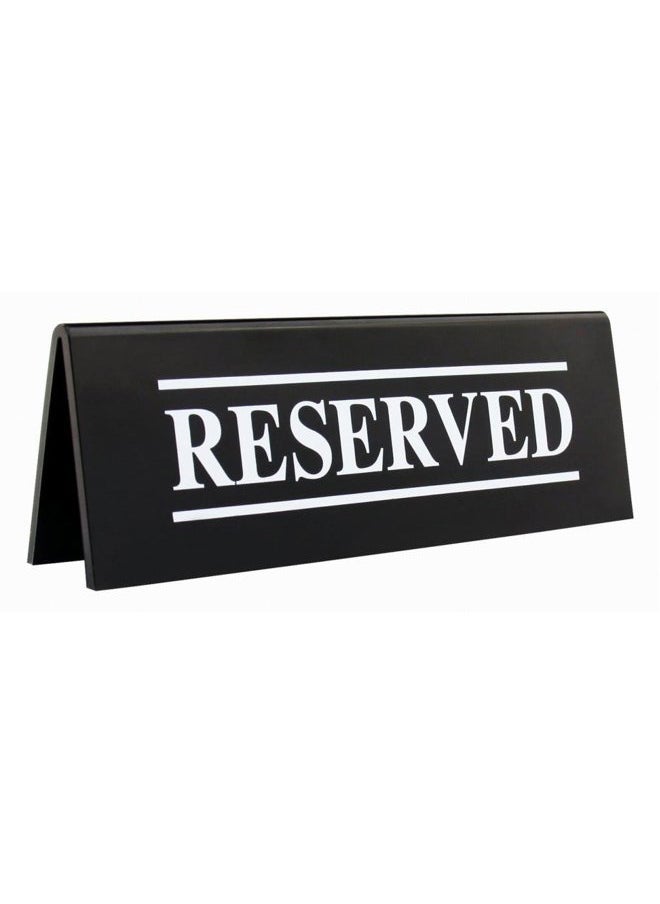 New Star Foodservice 27037 Acrylic Table Tent Sign "Reserved", 6-Inch by 1.5-Inch, Set of 2 