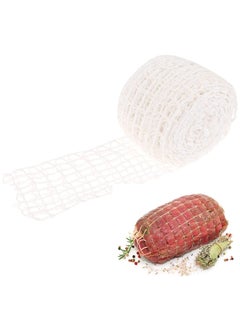 5m Meat Netting Roll, Size 18, Elastic Smoked Meat Poultry Ham Netting Meat Butcher Twine Net Roll Wrapping Net, Beef Netting Roll for Meat Cooking Meat Sausage Making