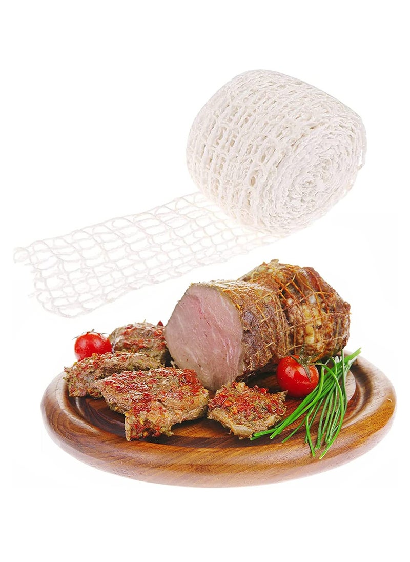 KASTWAVE - 5m Meat Netting Roll, Size 18, Elastic Smoked Meat Poultry Ham Netting Meat Butcher Twine Net Roll Wrapping Net, Beef Netting Roll for Meat Cooking Meat Sausage Making - Image 1