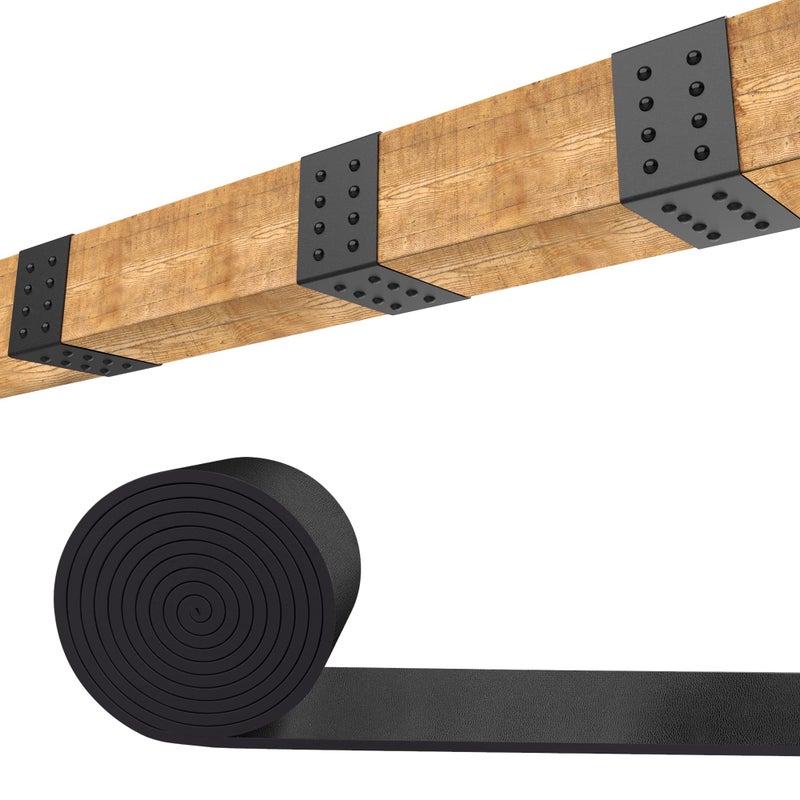 LFUTARI 5ft Faux Wood Beam Strapï¼ŒFlexible Beams Gap Hiding Strap, Wood Beams Metal Look Strapï¼ŒArchitectural Products for Faux Wood Beams,Ceiling Beam and Cabin Shutters Accessories (2.36"Width) - Image 1