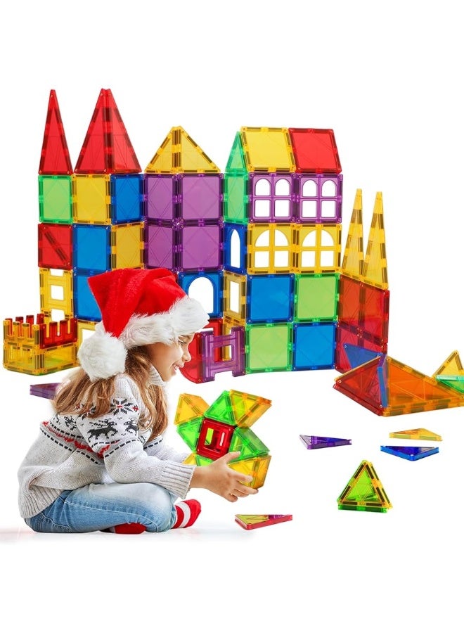 Magblock Magnetic Blocks - Magnetic Toys for Toddlers Kids Magnetic Building Blocks Preschool Magnet Set Magnetic Stem Toys 70 Pieces - Image 4