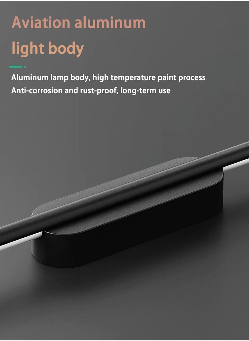 Two-Pack Modern Simple One-Word Long Wall Lamp Black LED Two-Color Atmosphere Light Background Decorative Lamp Remote Control Suitable For Living Room And Bedroom