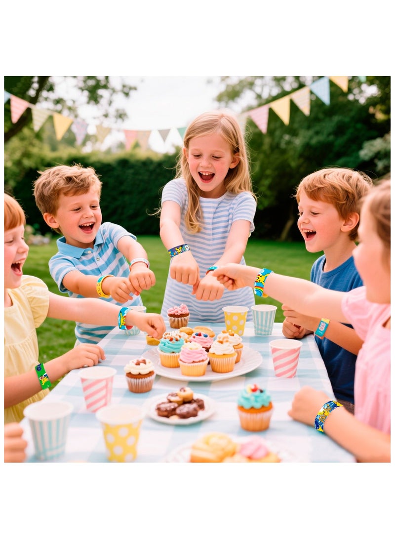 FRUITFUL PARTY 90pcs Pikachu Party Favors Set, 40pcs Pikachu Slap Bracelets and 50pcs Pikachu Stickers for Kids Boys & Girls - Pokemon Party Favors for Pikachu Birthday Party Supplies - Image 4