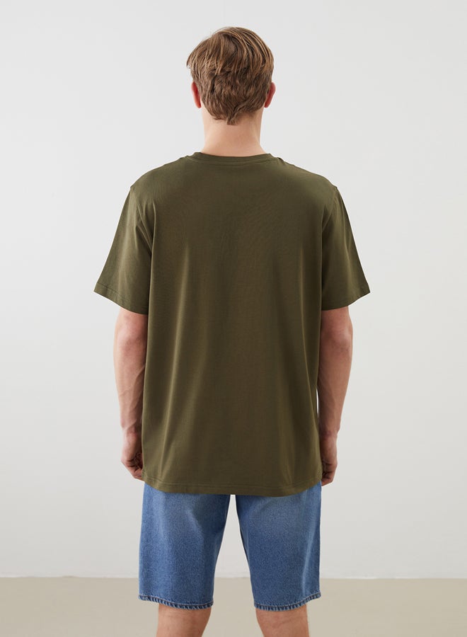 Crew Neck Printed Jersey Men's T-Shirt