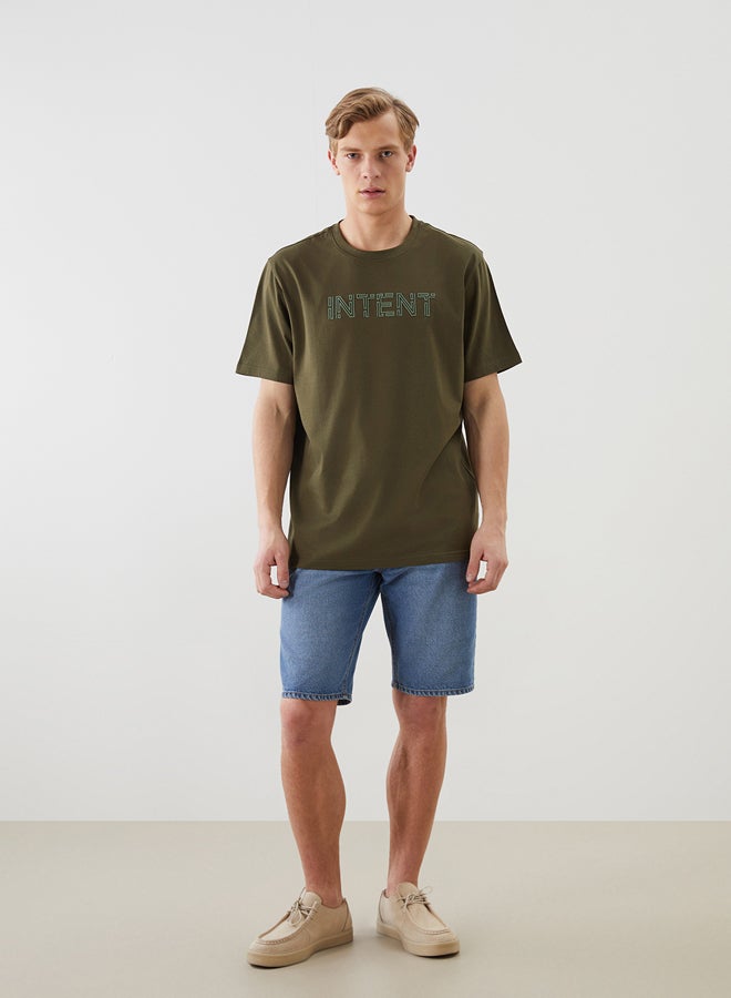Crew Neck Printed Jersey Men's T-Shirt