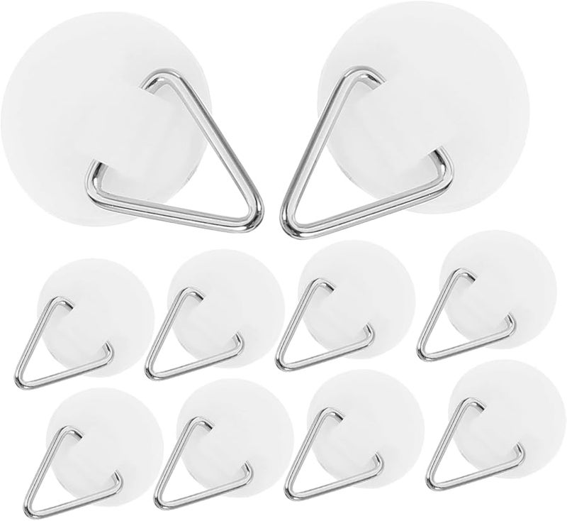 50 قطعة من خطاطيف الحائط اللاصقة البيضاء غير القابلة للتلف لتعليق الصور القابلة للإزالة - Image 1