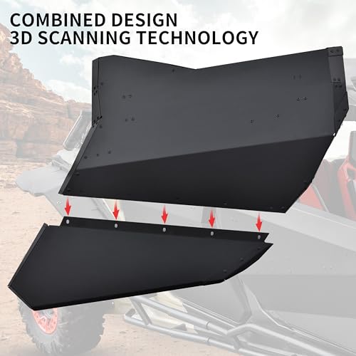 SAUTVS Rear Aluminum Full Doors for Can-Am X3 MAX, Heavy Duty Aluminum Rear Full Metal Doors Panels for Can-Am Maverick X3 MAX 2017-2025 Accessories, Replace OEM #715004753, 715007972 - Image 4