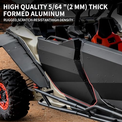 SAUTVS Rear Aluminum Full Doors for Can-Am X3 MAX, Heavy Duty Aluminum Rear Full Metal Doors Panels for Can-Am Maverick X3 MAX 2017-2025 Accessories, Replace OEM #715004753, 715007972 - Image 5