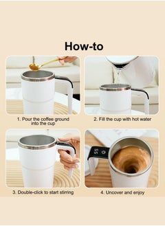 Generic **Automatic Magnetic Stirring Coffee Mug – Battery-Powered Self-Mixing Stainless Steel Tumbler for Home, Office, and Travel | Electric Rotating Mixing Cup for Coffee, Milk, Hot Chocolate, Protein Shakes, and Beverages | Funny Portable Auto Stirring Mug for Kitchen and Desk Use**  - Image 5