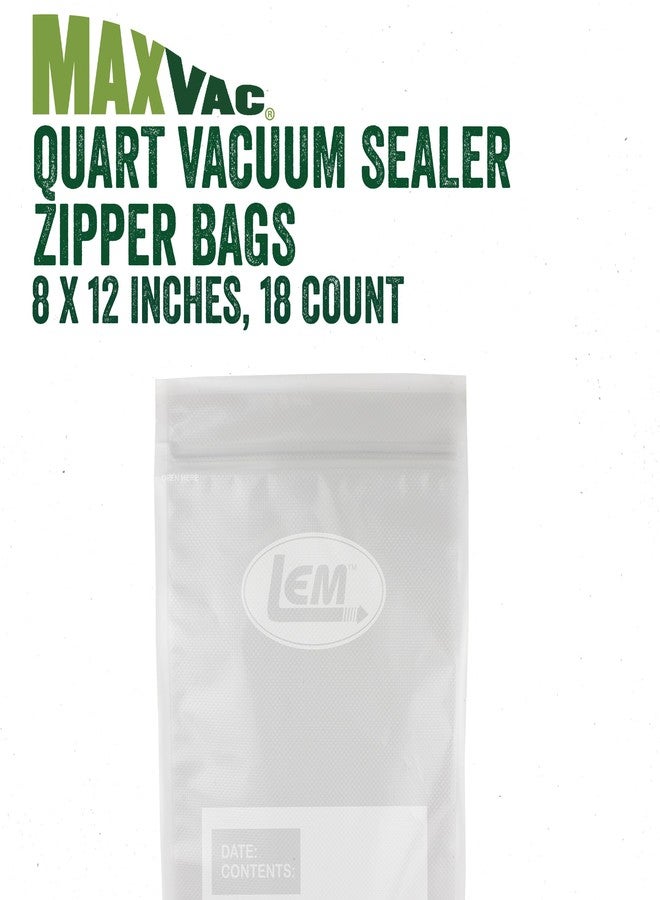 LEM Products Quart Zipper Top Vacuum Sealer Bags, 8 x 12 Inches, Compatible with Most Major Vacuum Sealer Brands, 18 Count - Image 2