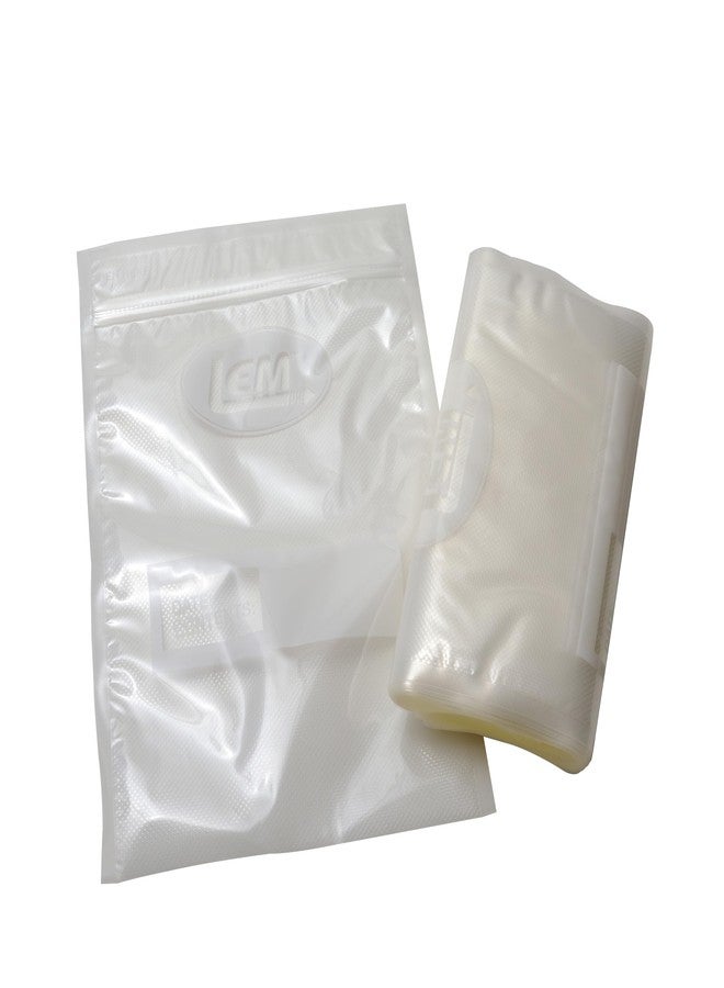LEM Products Quart Zipper Top Vacuum Sealer Bags, 8 x 12 Inches, Compatible with Most Major Vacuum Sealer Brands, 18 Count - Image 1