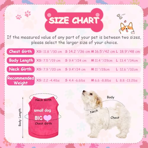 Frienda 6 Pieces Dog Shirt Puppy Sweatshirt Pet Sleeveless Vest Dog Clothes Doggy Female Apparel for Small to Medium Dogs Puppy Cat(Cute Patterns,L Size) - Image 2