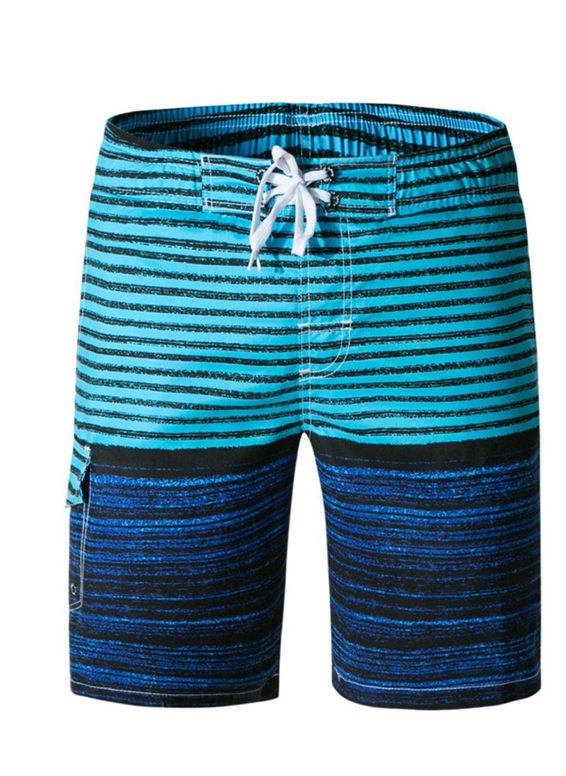 Loquat - Men's Striped Beach Shorts - Image 1