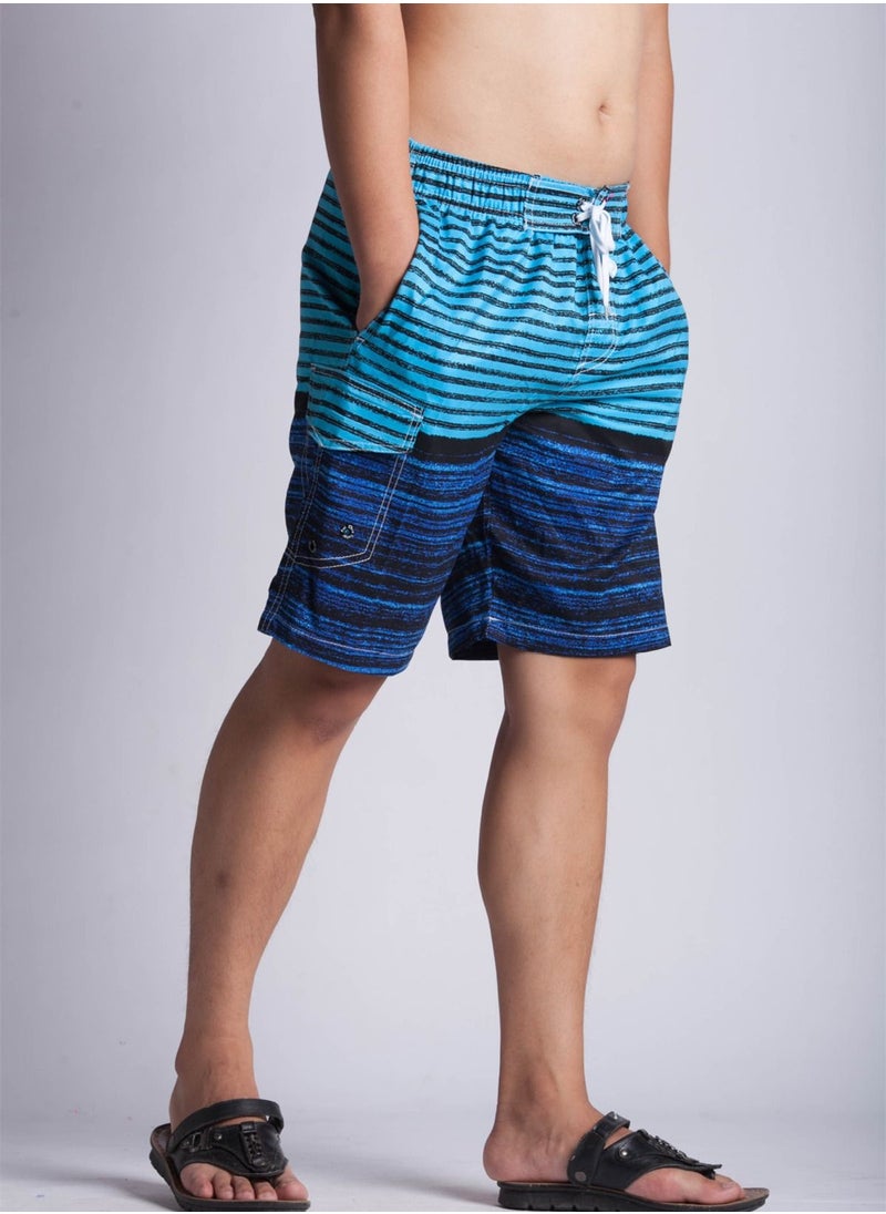 Loquat - Men's Striped Beach Shorts - Image 1