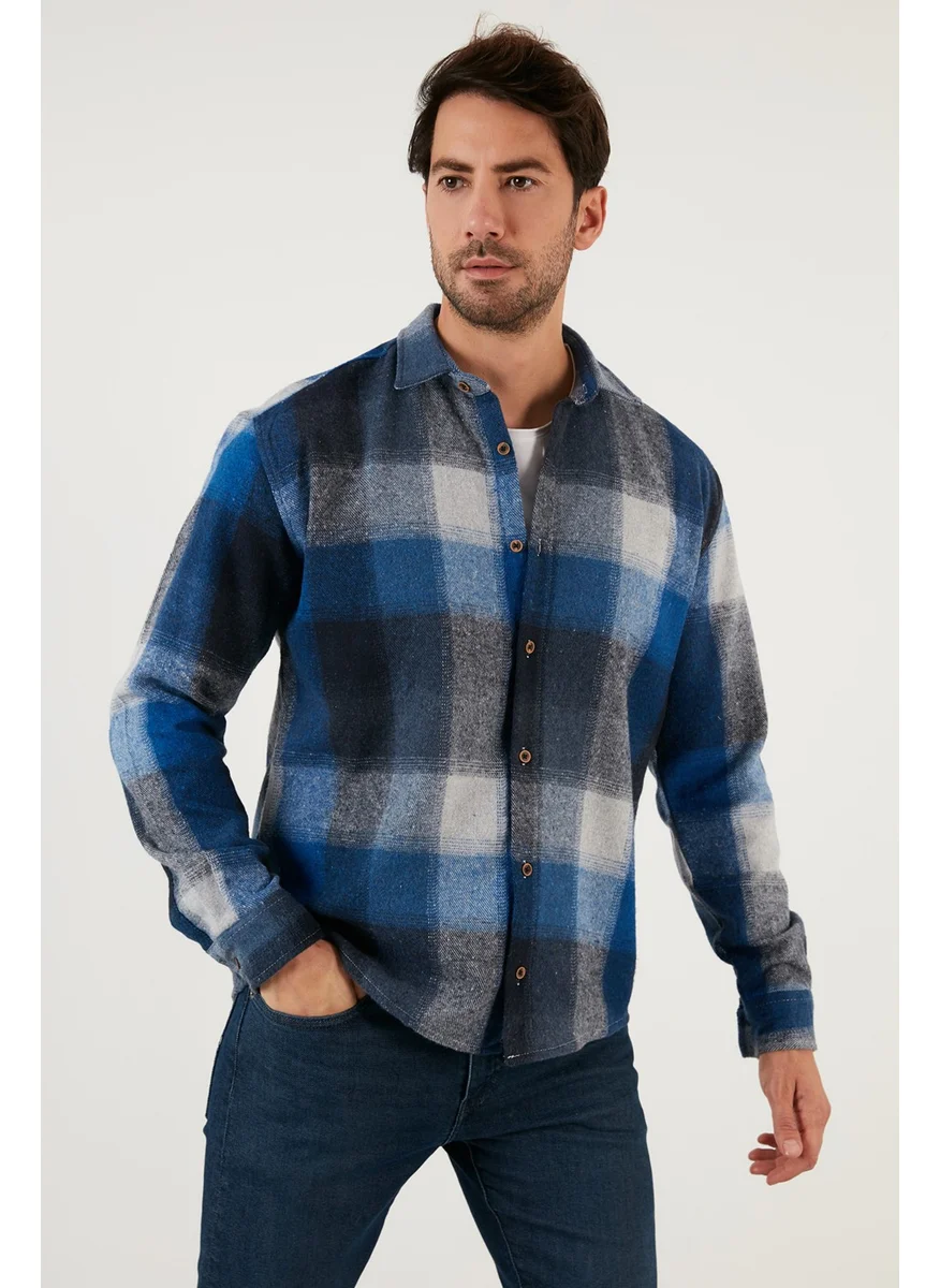 بوراتي Regular Fit Plaid Patterned Cotton Lumberjack Shirt Men's Shirt 5896602