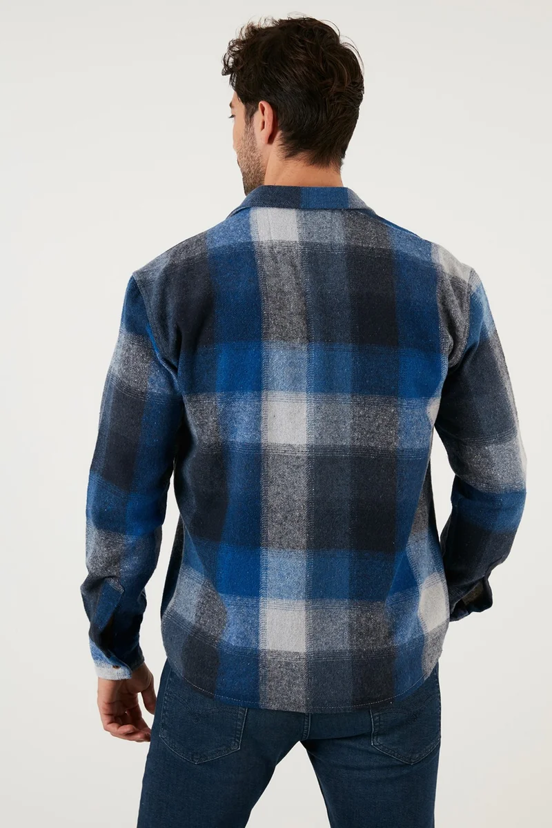 Buratti Regular Fit Plaid Patterned Cotton Lumberjack Shirt Men's Shirt 5896602