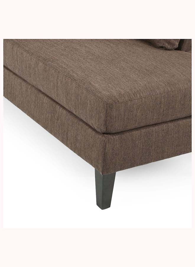 FSH Furniture Modern Fabric Tufted Upholstered Sofa With Chaise Lounge Dark Grey 180x255x90 cm - Image 2