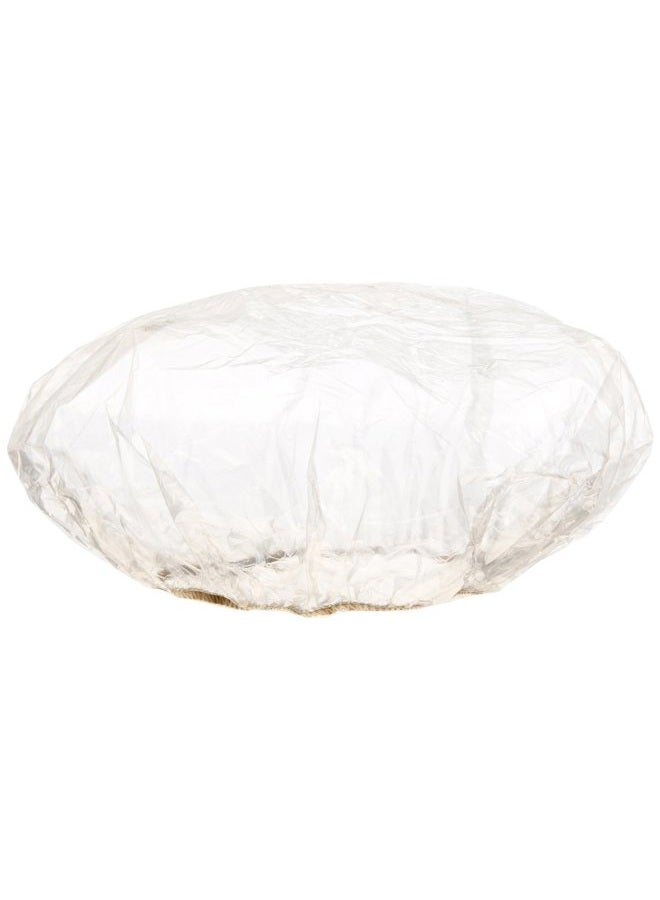Medline Shower Caps, Single-Use Clear Plastic, Elastic Band, One Size Fits Most, Case of 500 - Image 1