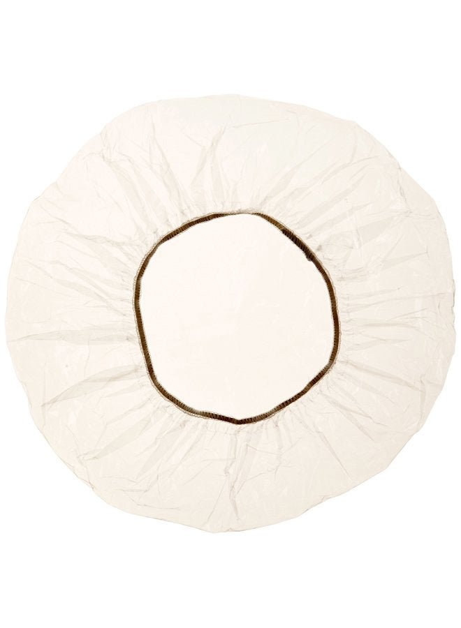 Medline Shower Caps, Single-Use Clear Plastic, Elastic Band, One Size Fits Most, Case of 500 - Image 2