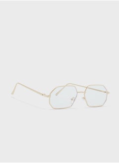 Casual Heptagonal Clear Len Glasses