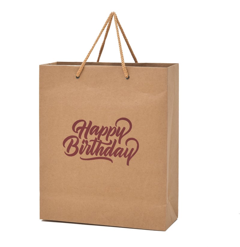 PPJ ® -HAPPY BIRTHDAY (10 Pcs.) PAPER CARRY BAG, 10 Inch X 12 Inch X 4 Inch (200 GSM) RETURN GIFT/HAPPY BIRTHDAY/RETURN GIFTS/GIFTS/GIFT BAGS/GIFT COVERS (Pack of 10) - Image 1