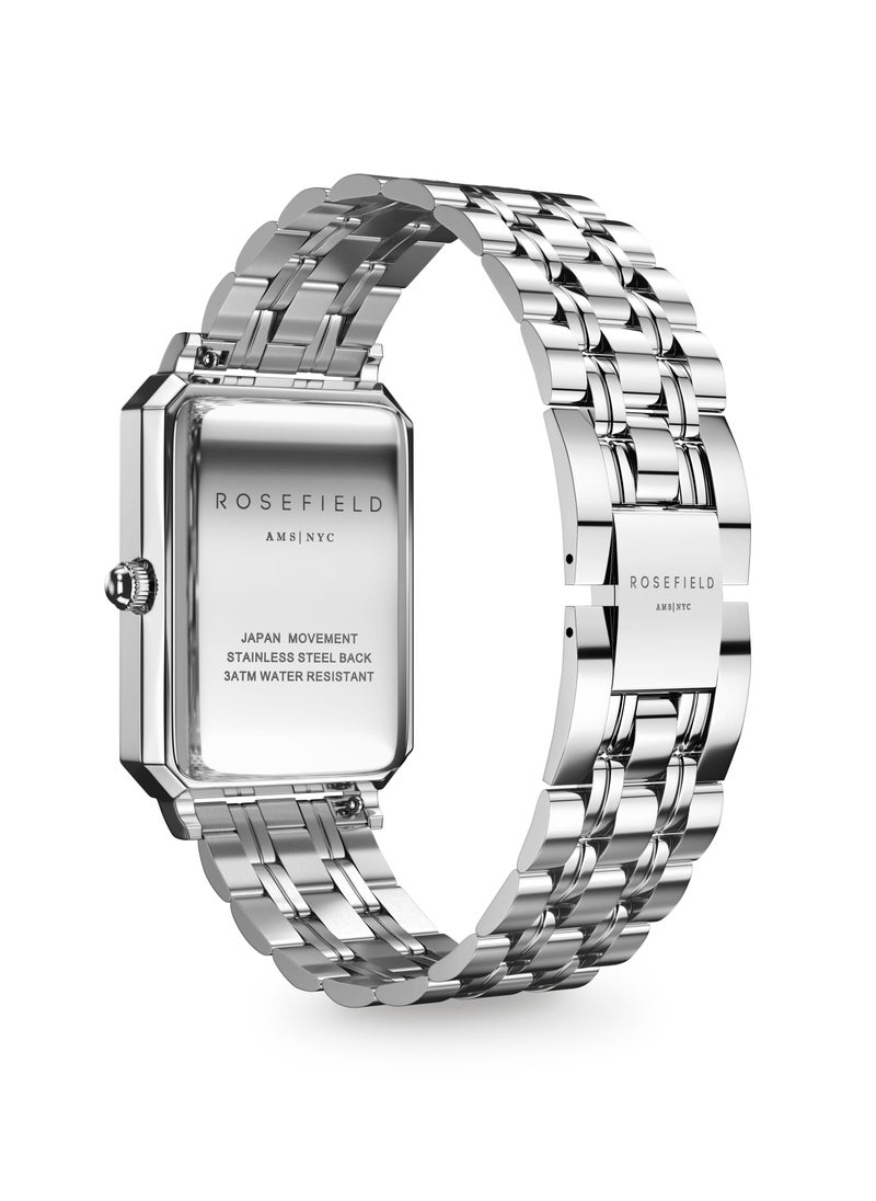 RoseField - Rosefield Octagon White Sunray Steel Silver Women Watch - OCWSS-O41 - Image 1